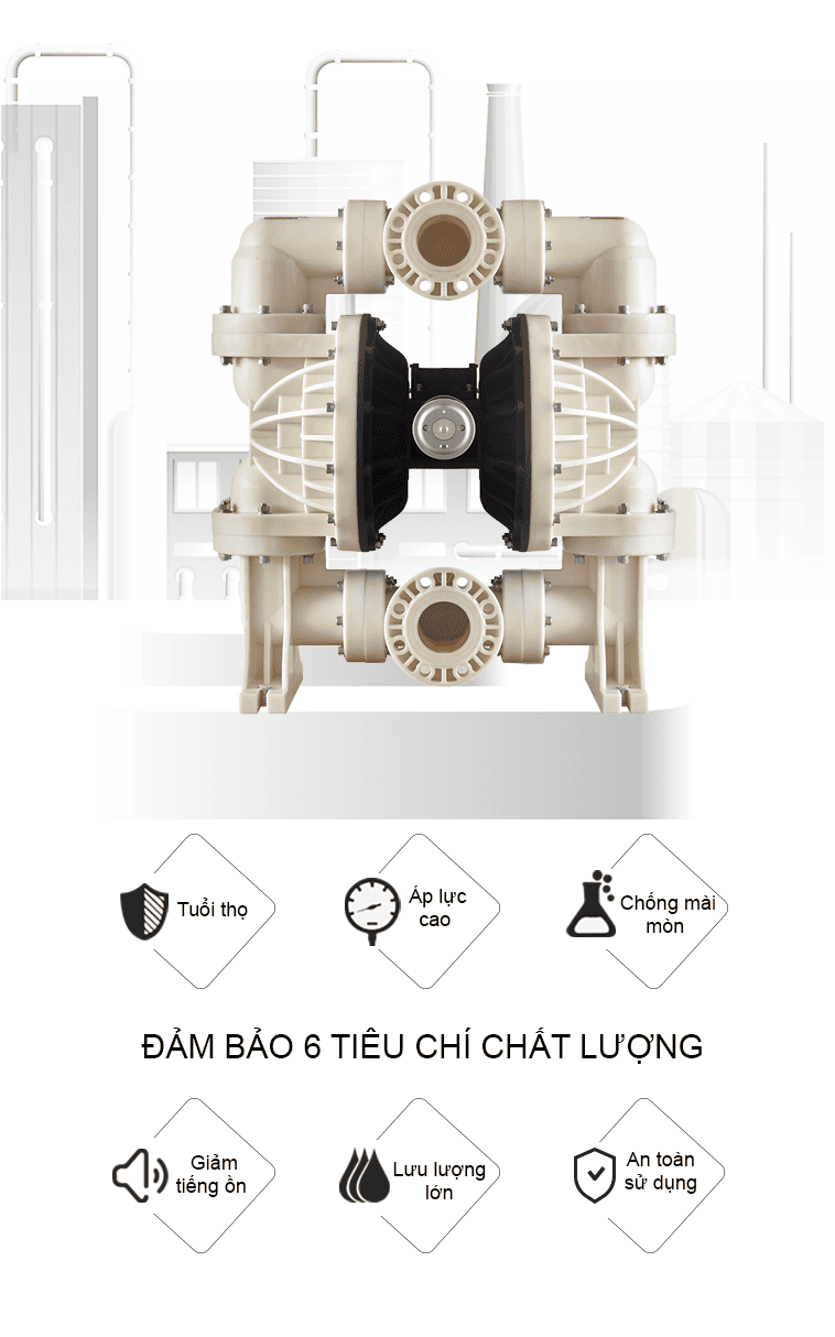 Bơm màng khí nén GODO chính hãng - Trung Kiên