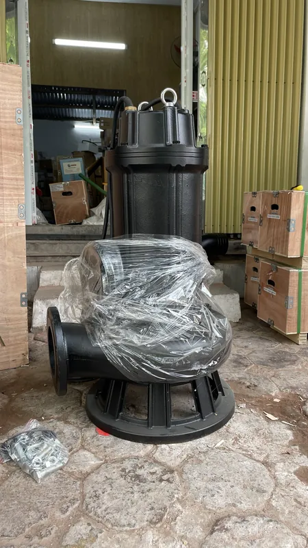 Bơm chìm nước thải WC thân gang tại kho Trung Kiên