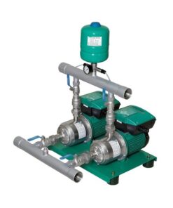 Hệ 2 bơm tăng áp biến tần PEROTAC 2IVT với bình tích áp và ống góp